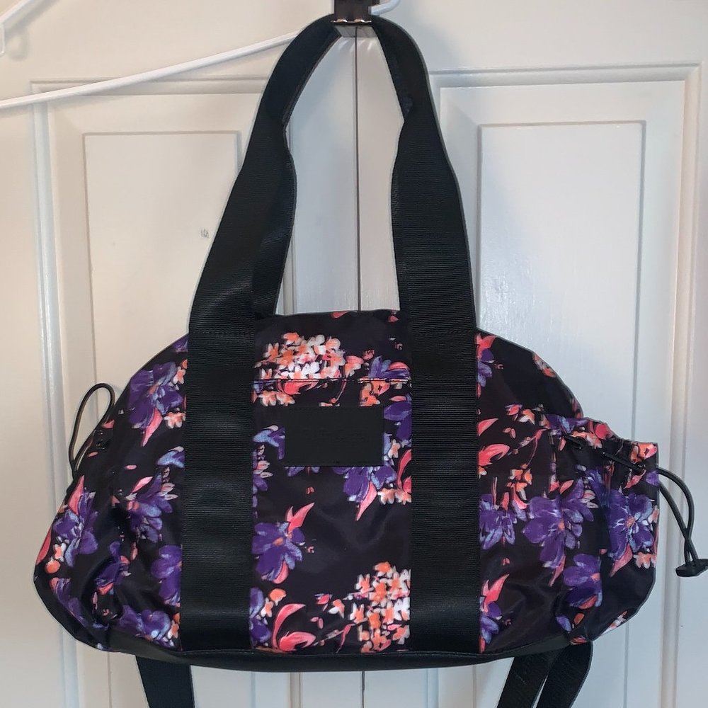 Bebe multicolor floral duffle gym or travel bag
